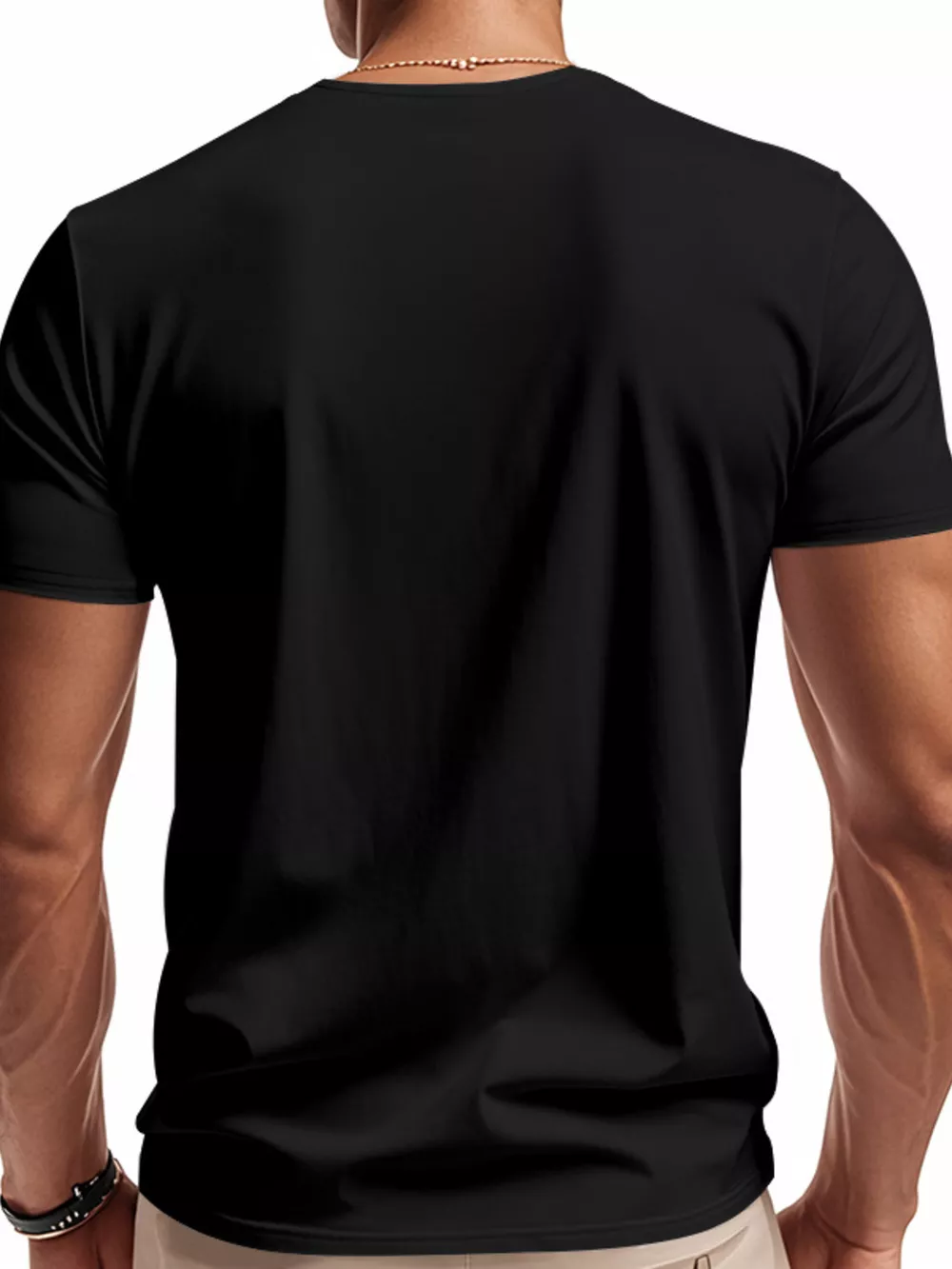 Men's Full Size Casual V-Neck Short Sleeve T-Shirt Plus Size, image 2
