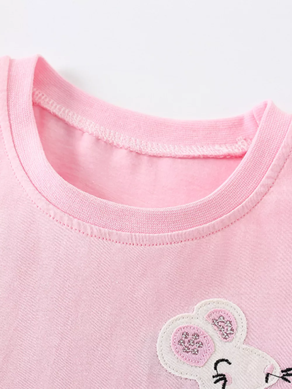 Children's Mouse Applique Ruffle Sleeve T-Shirt, image 3