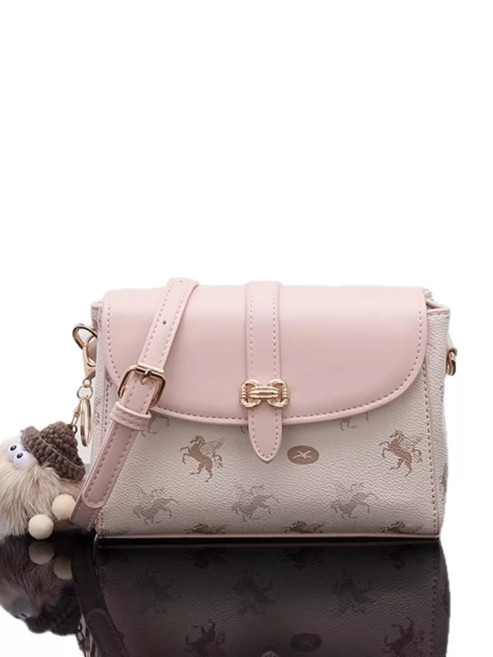 Pegasus Print Flap Crossbody Bag, image 3