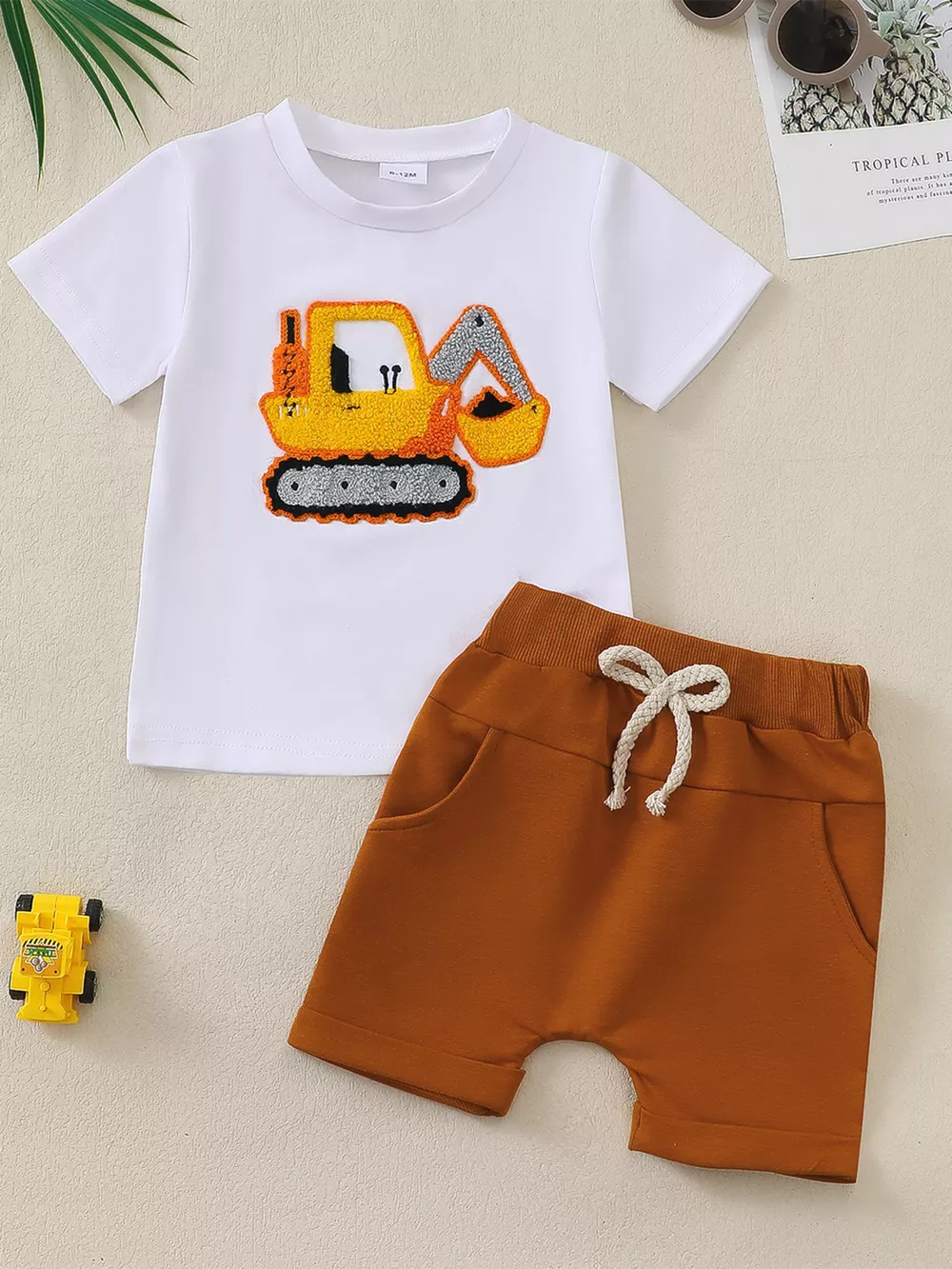 Children's Embroidered T-shirt & Shorts Set, image 4