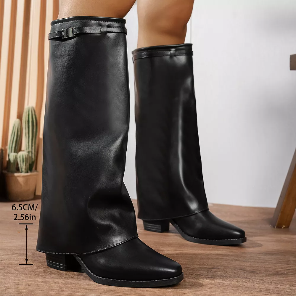 Knee-High Block Heel Boots, image 4