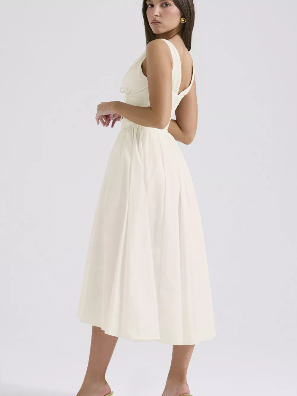 V-Neck Sleeveless Midi Dress, image 21