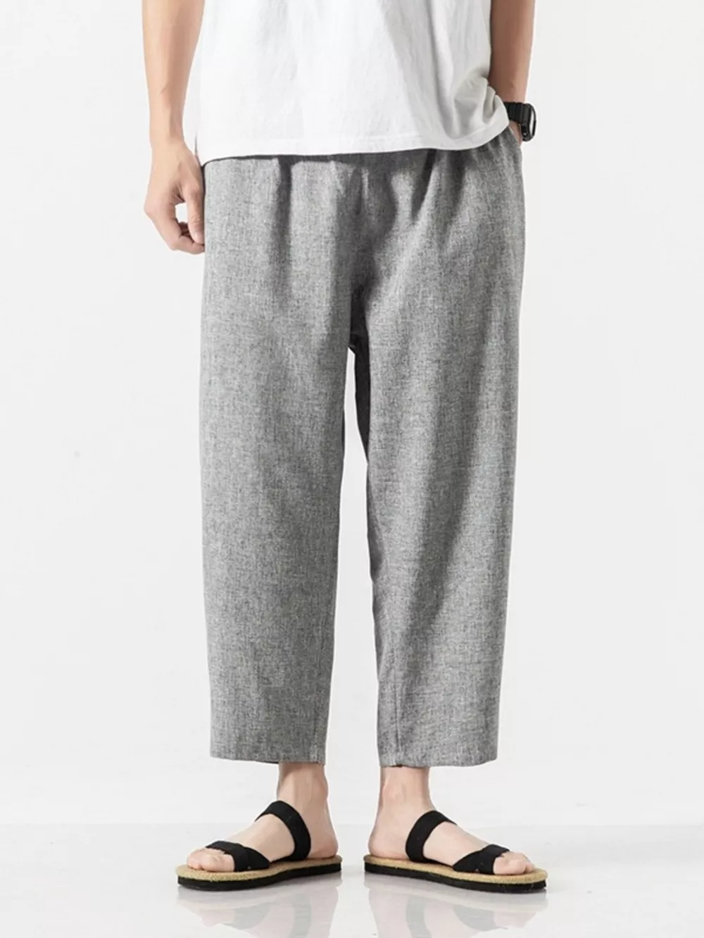 Men's Plus Size Casual Cropped Pants, image 6