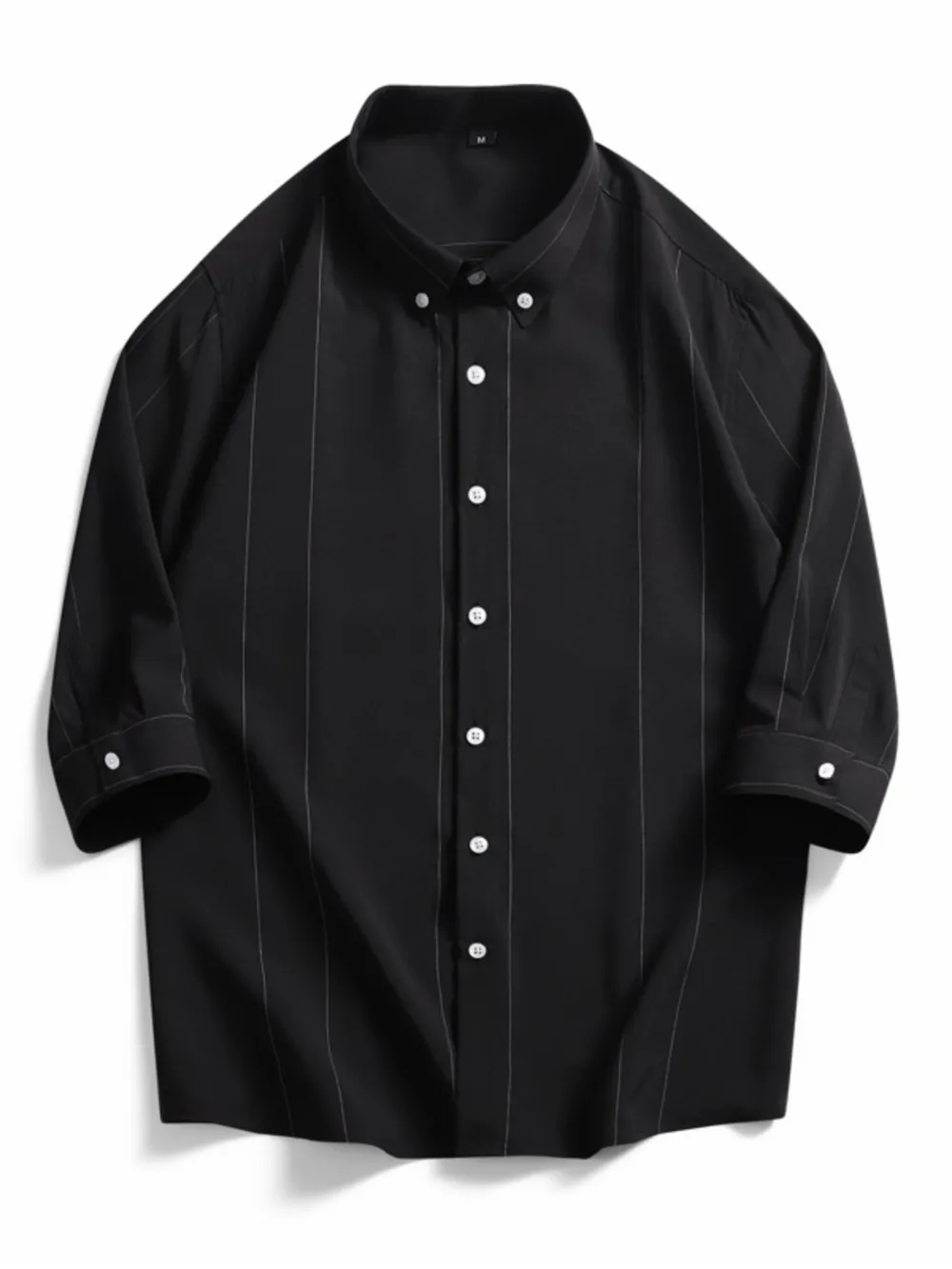 Men's Plus Size Stripe Button-Down Shirt