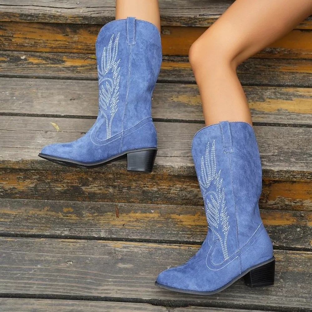 Point Toe Block Heels Boots, image 12