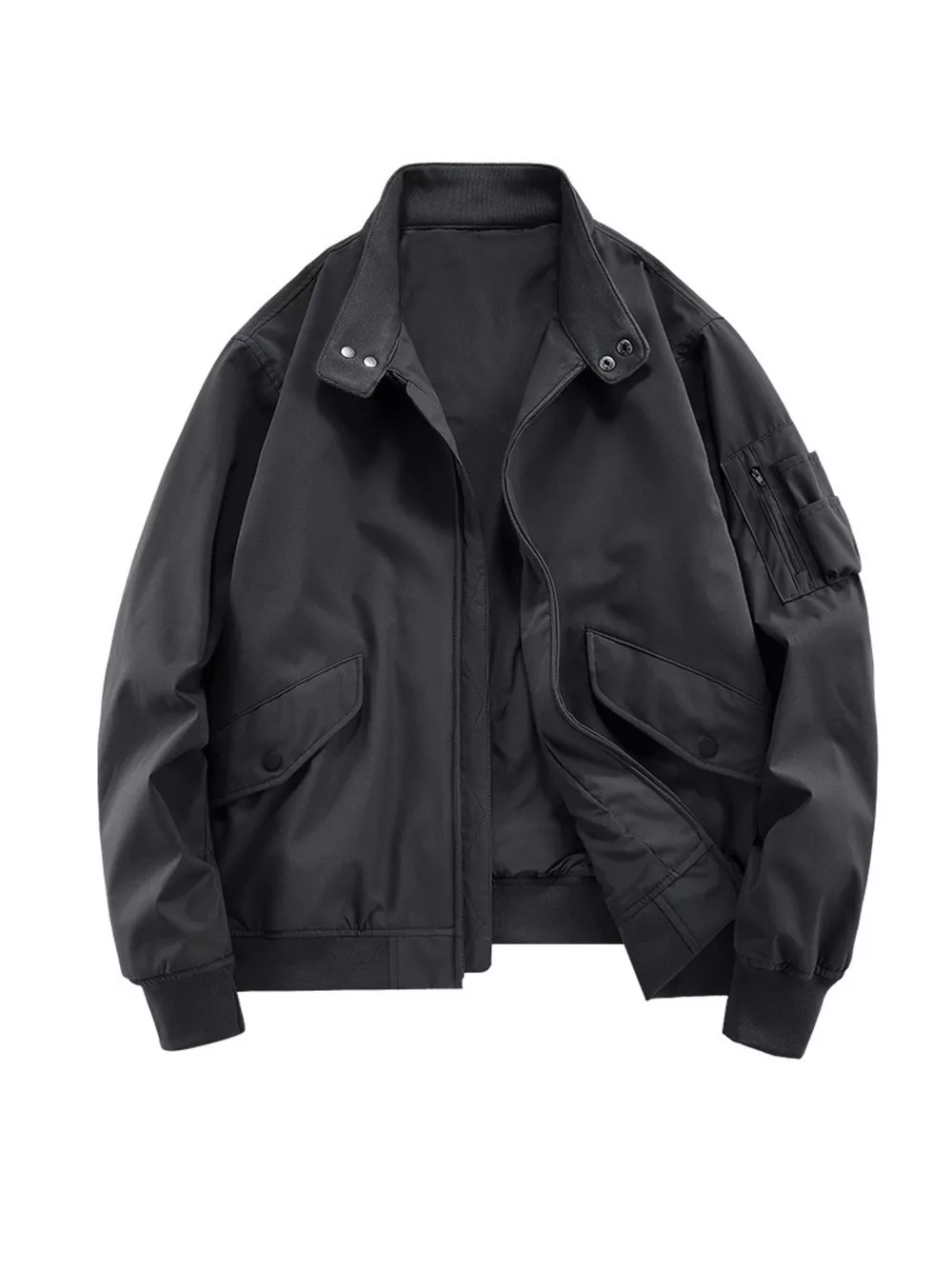 Men's Plus Size Casual Lightweight Zip Up Jacket, image 3
