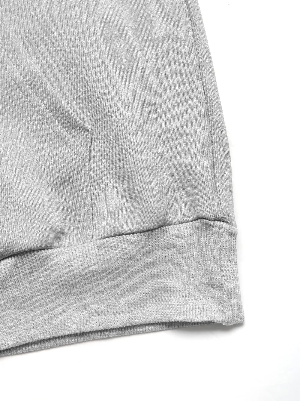 Drawstring Zip Detail Cold Shoulder Hoodie, image 6