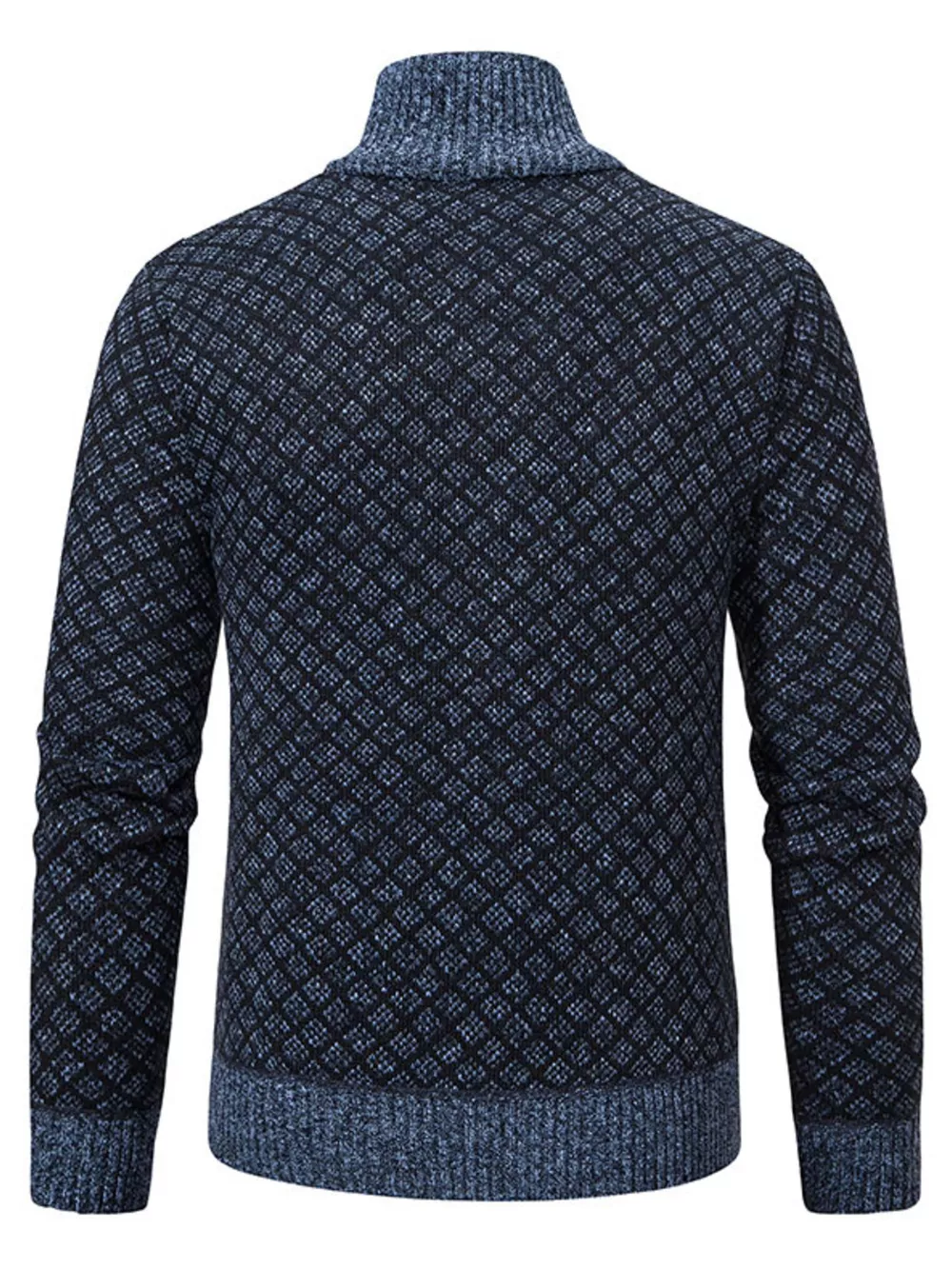 Men's Plus Size Textured Zip-Up Cardigan, image 6