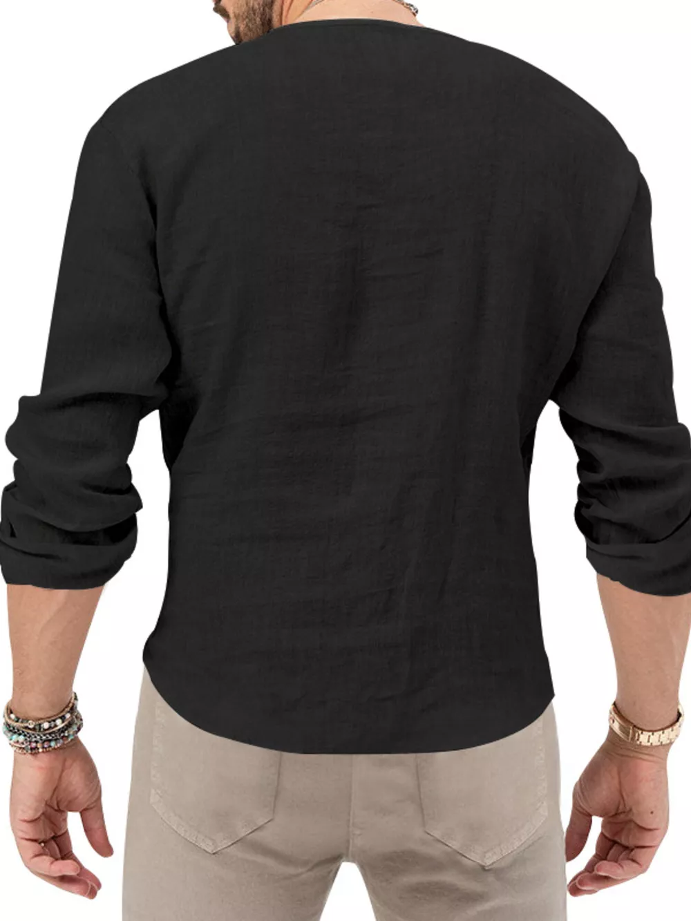 Men's Full Size Slim Fit Long Sleeve Blouse Plus Size, image 8