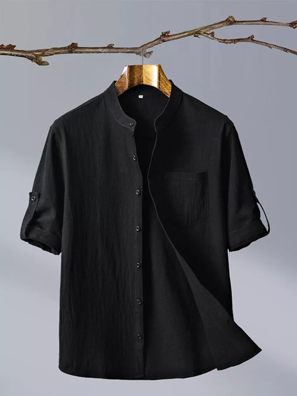 Men's Plus Size Button Up Short Sleeve Shirt