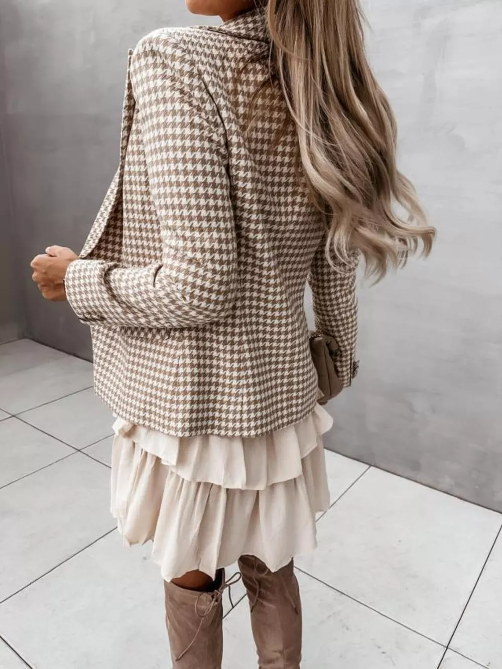 Houndstooth Double-Breasted Blazer, image 6