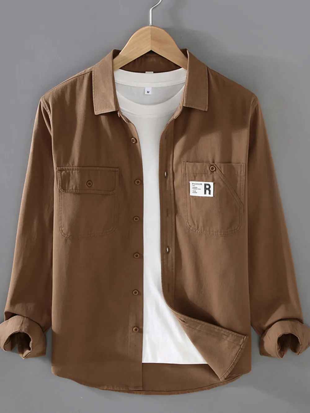 Men's Plus Size Casual Long-Sleeve Shirt, image 2