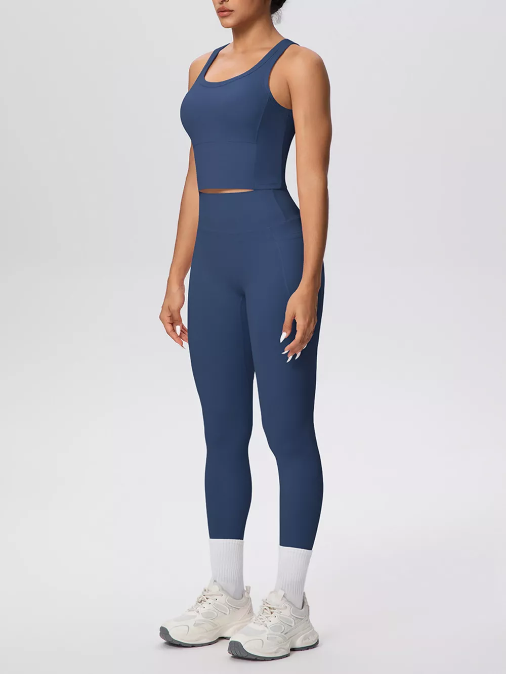Scoop Neck Tank and High-Waisted Leggings Active Set, image 2