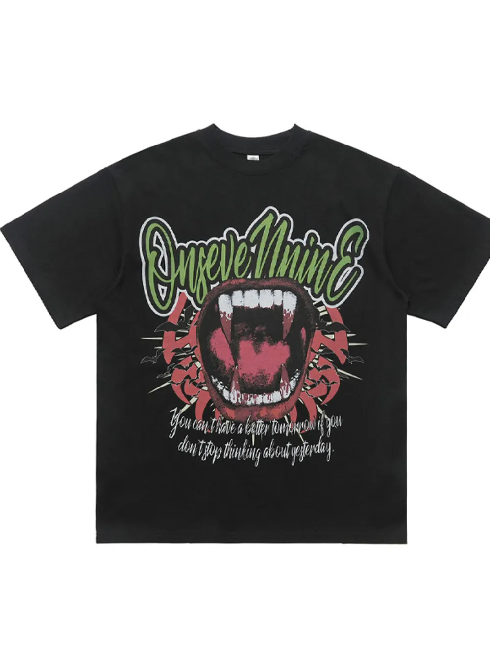Men's Graphic Round Neck Oversized T-Shirt, image 5