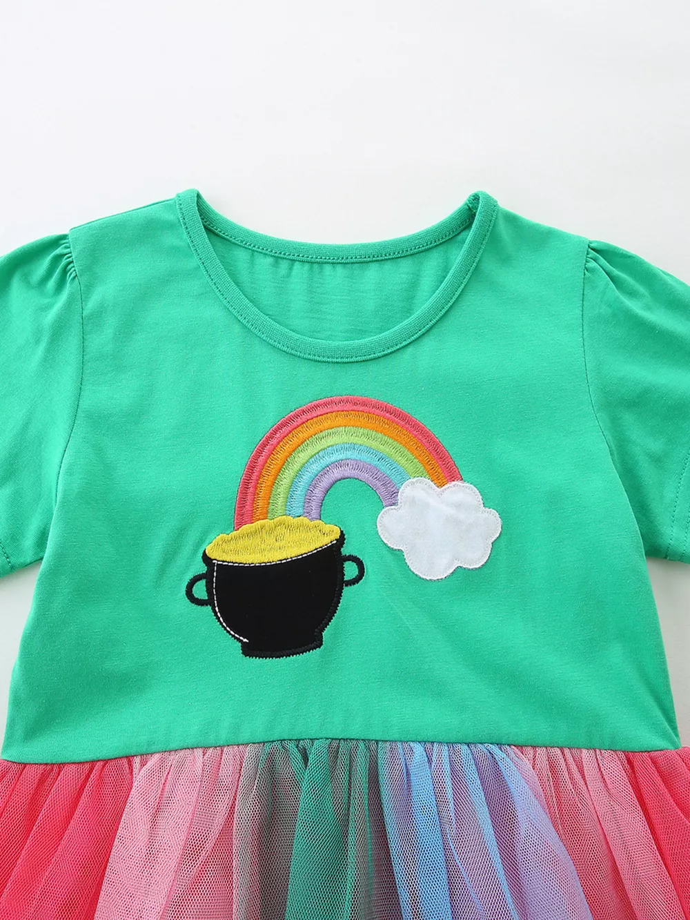 Children's Rainbow Graphic Tulle Dress, image 3