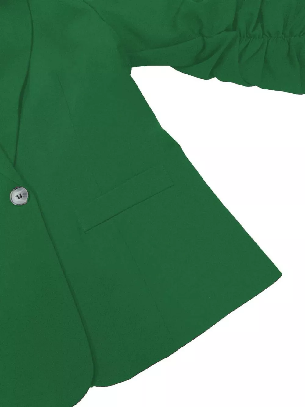 Full Size One Button Lapel Collar Blazer Plus Size, image 4