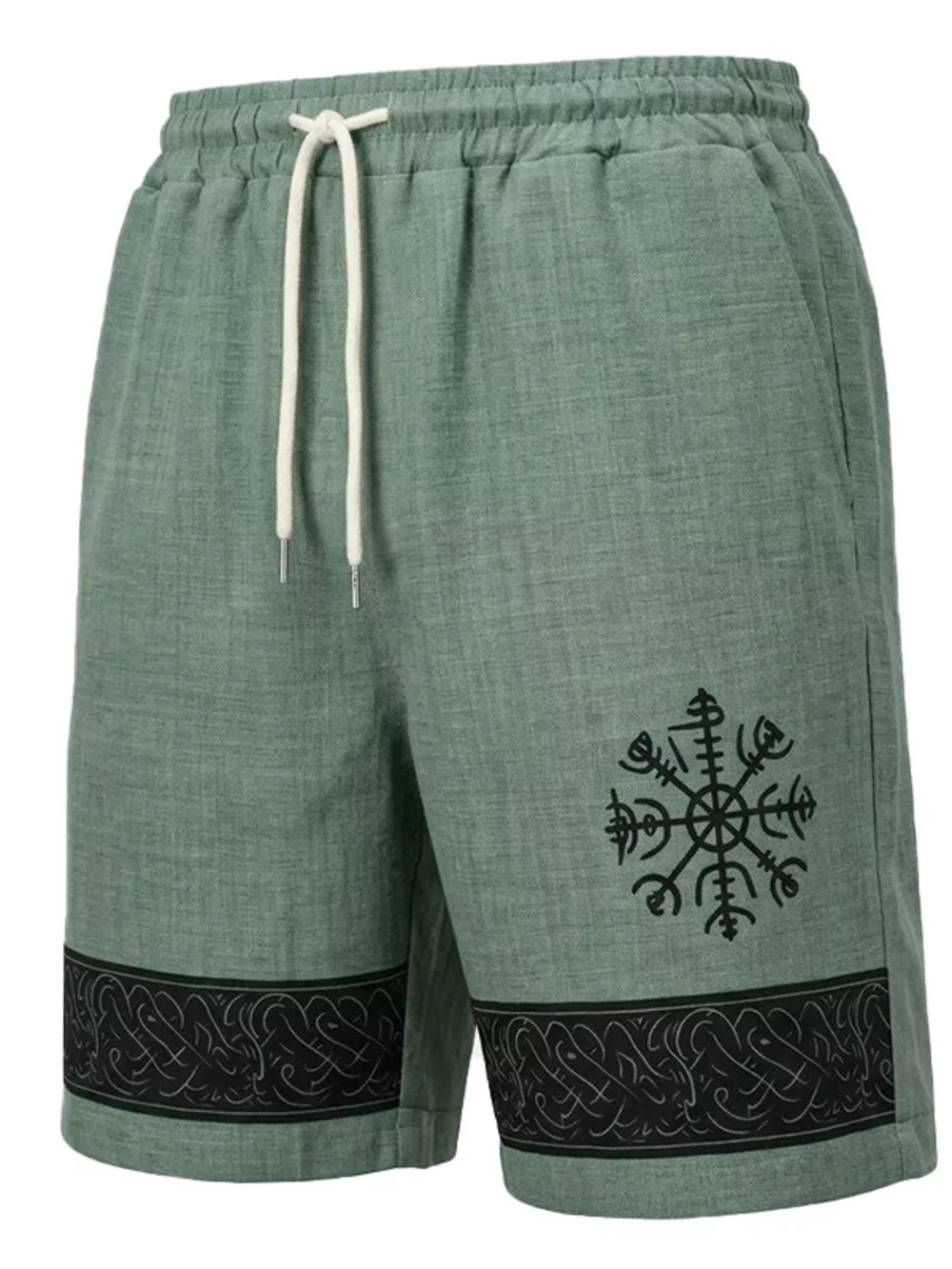 Men's Full Size Linen Blend Drawstring Shorts Plus Size, image 15