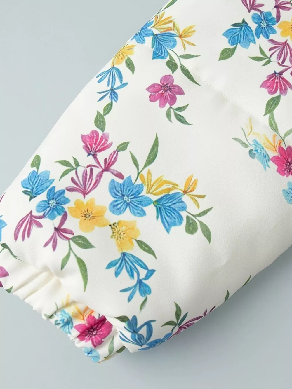 Floral Print Stand Collar Puffer Jacket, image 14