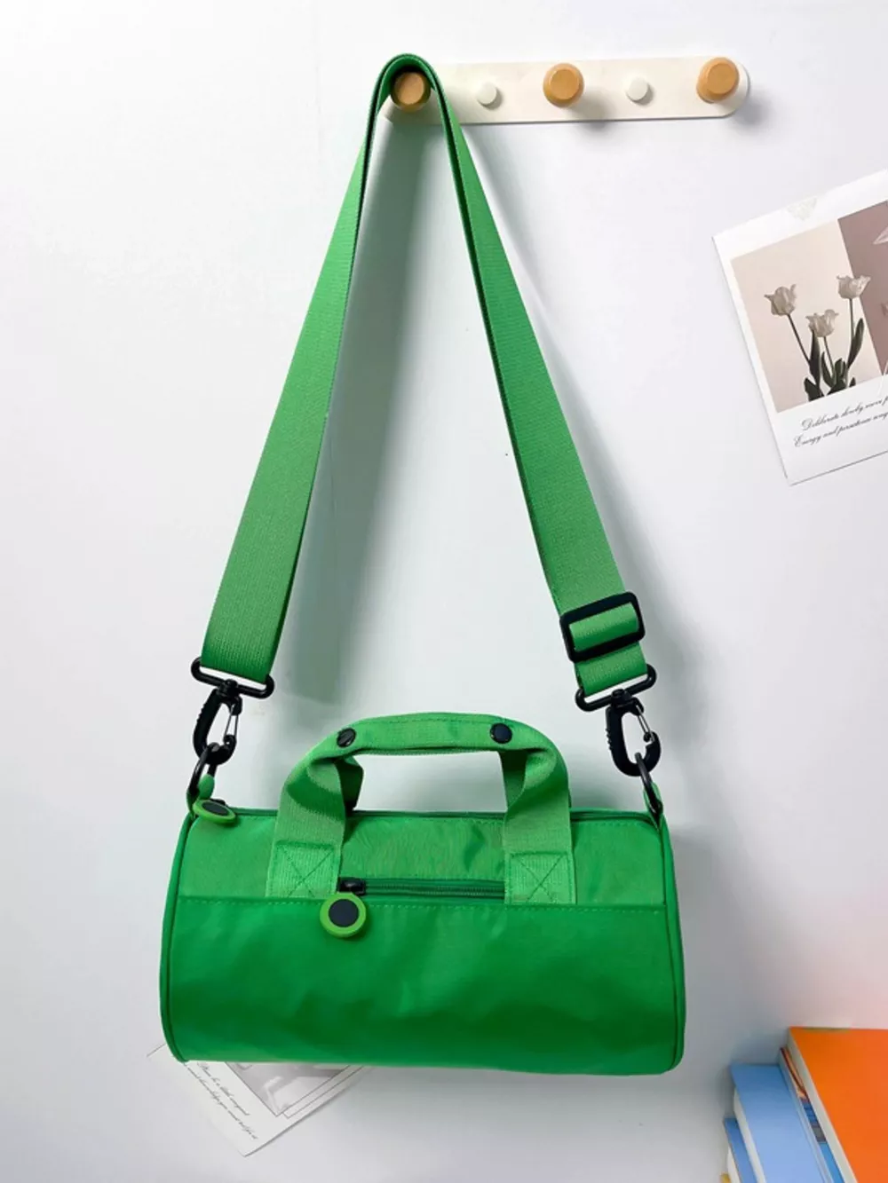 Adjustable Strap Barrel Crossbody Bag, image 7