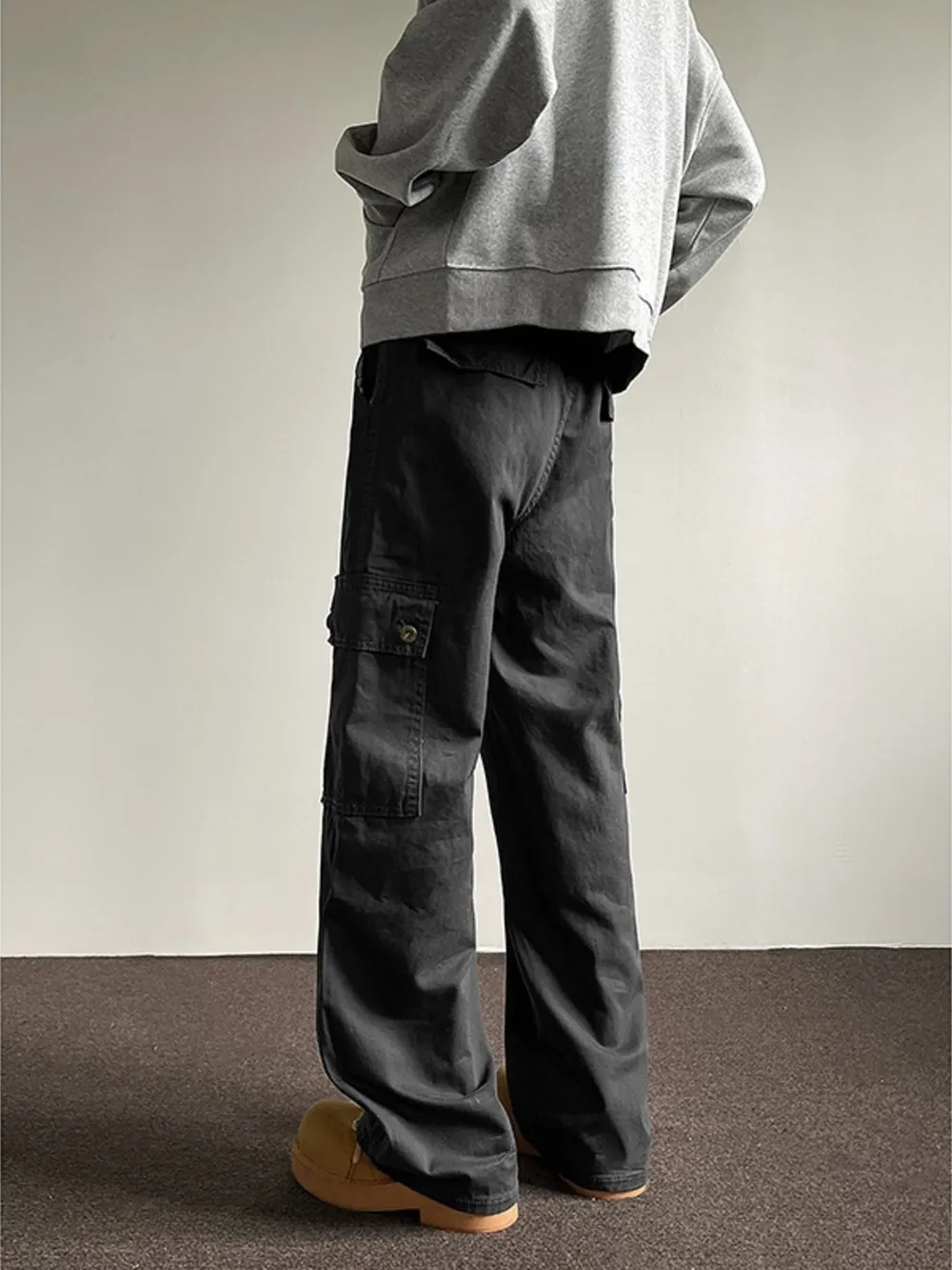 Men's Full Size Loose Fit Cargo Jeans Plus Size, image 4
