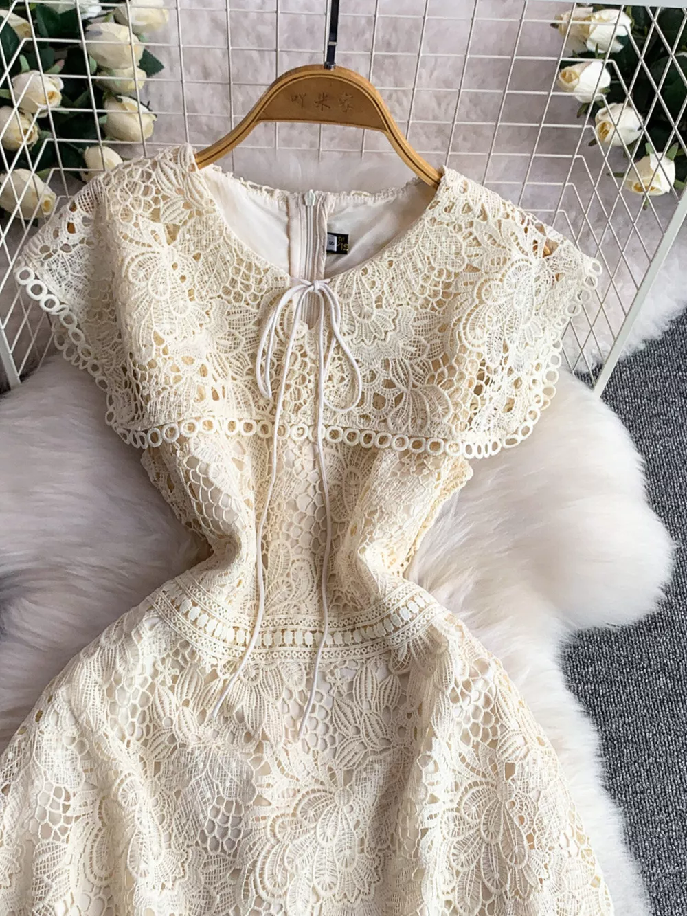 Lace Sleeveless A-Line Dress, image 14
