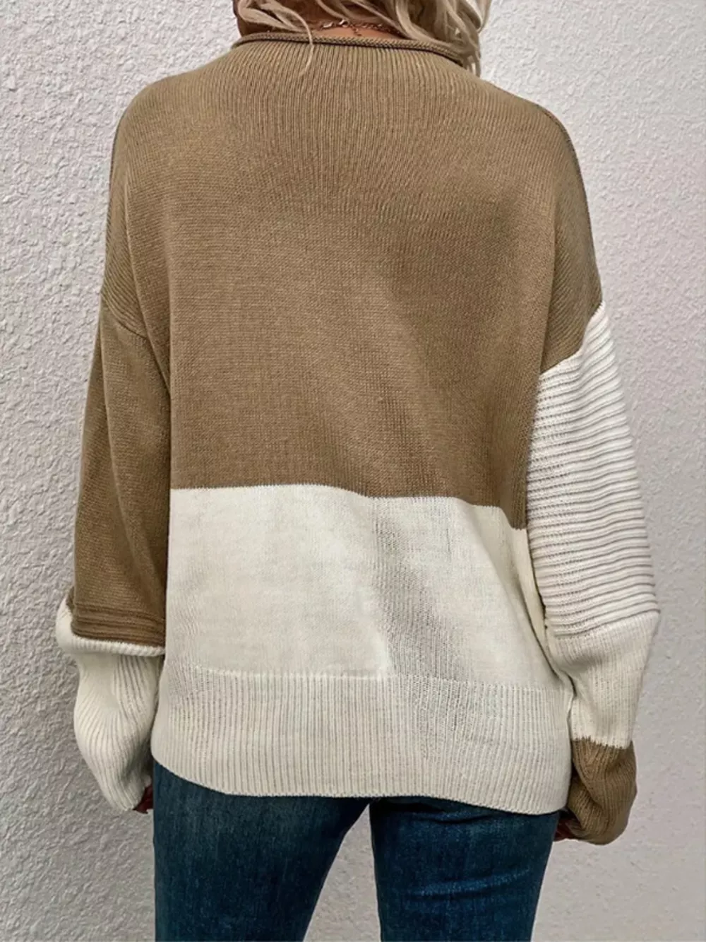 Color Block Ribbed Knit Sweater, image 15