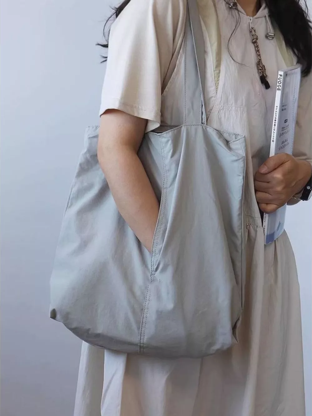 Casual Lightweight Nylon Shoulder Bag, image 5