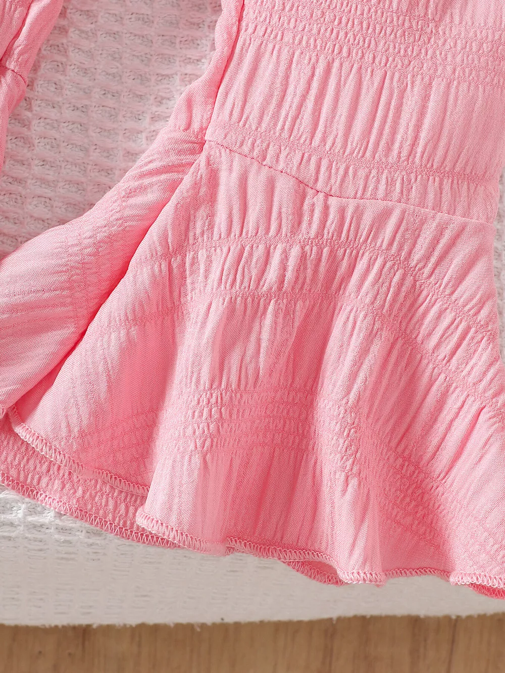 Children's Ruffled Trim Textured Top and Pants Set, image 4