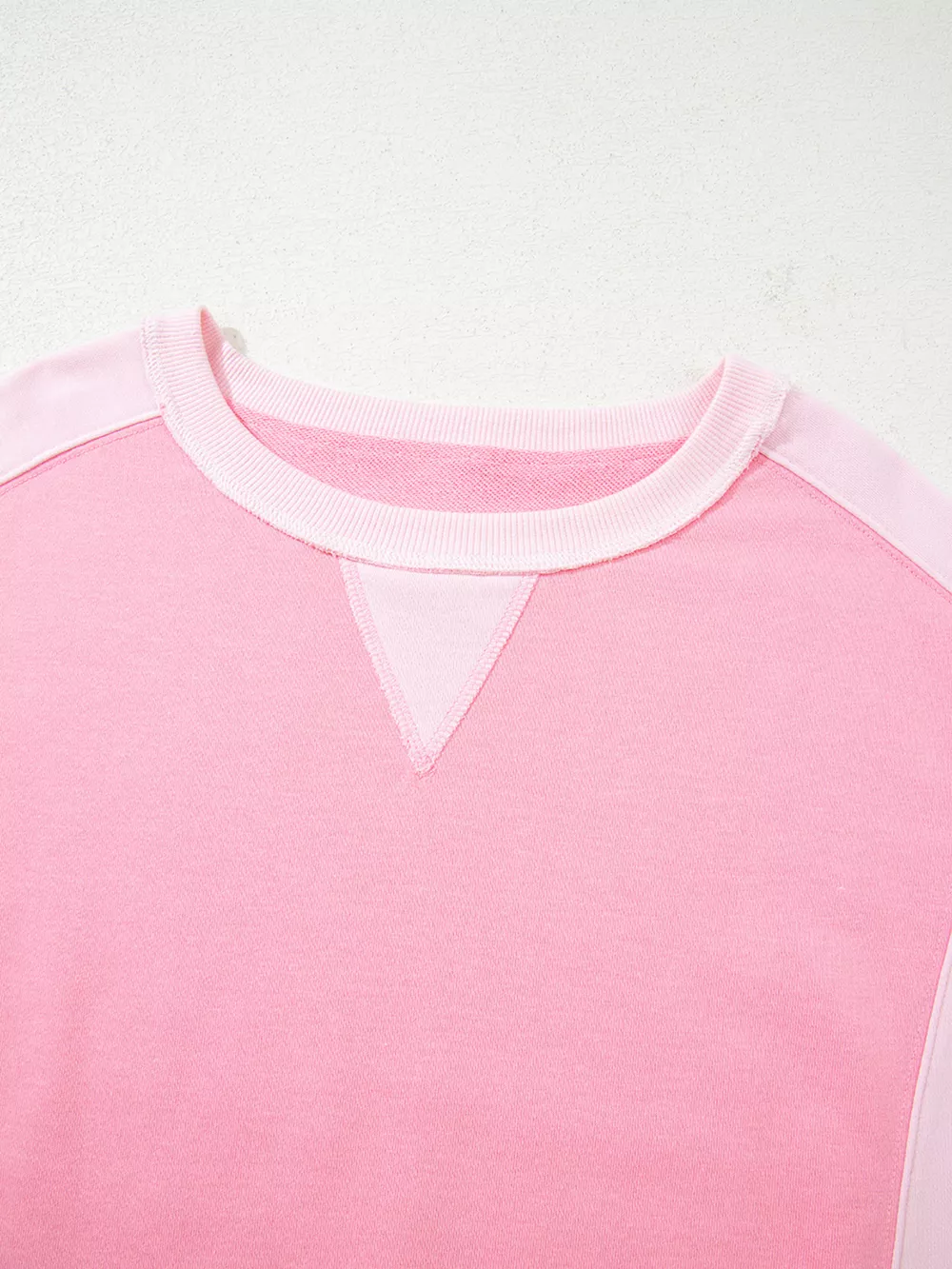 2-tone Color Block Patchwork Drop Shoulder Sweatshirt, image 5
