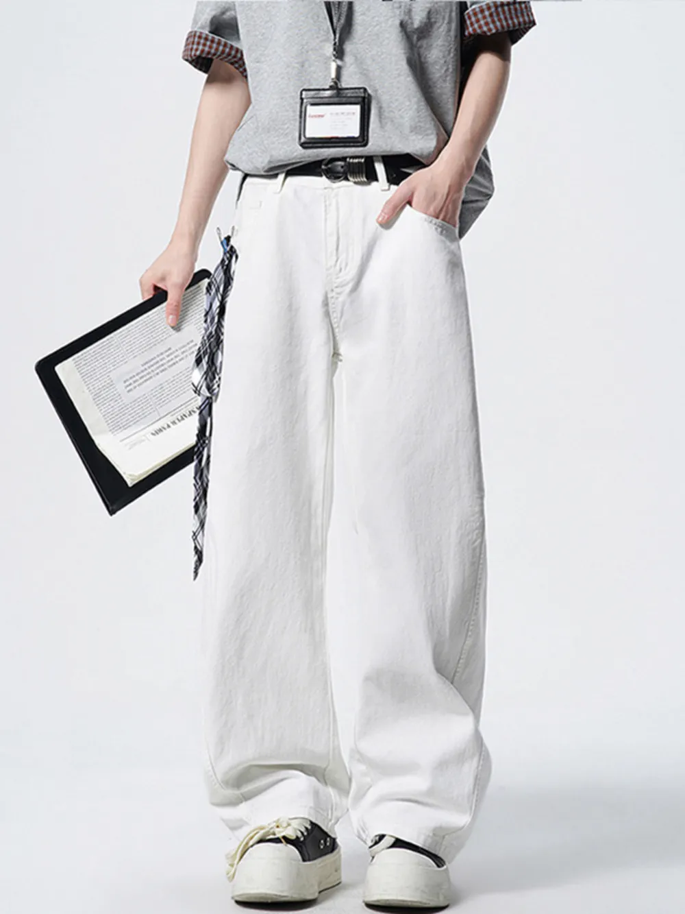 Men's Wide Leg Jeans, image 2