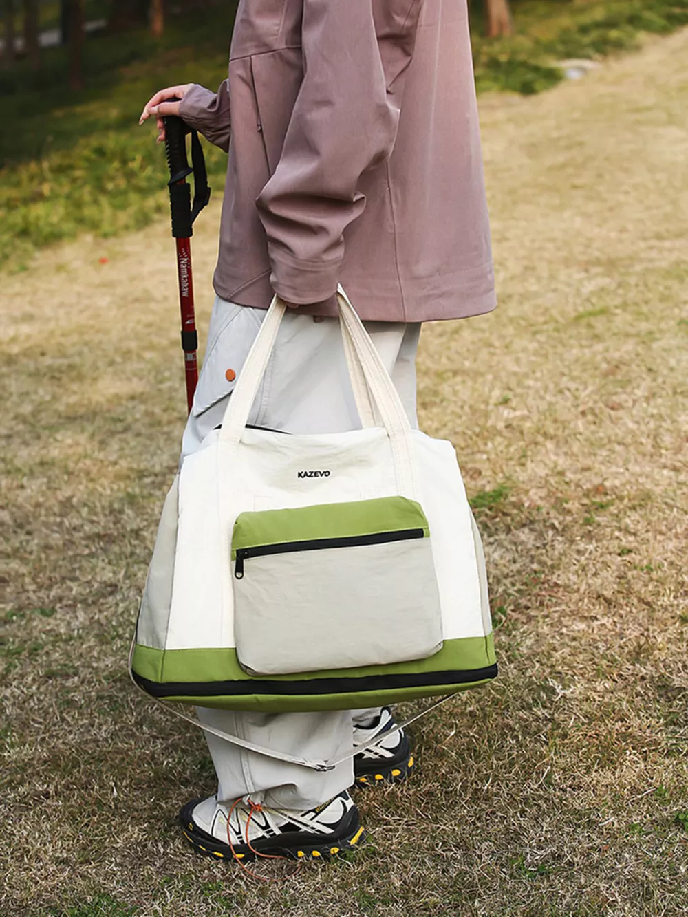 Color Block Nylon Travel Bag, image 5