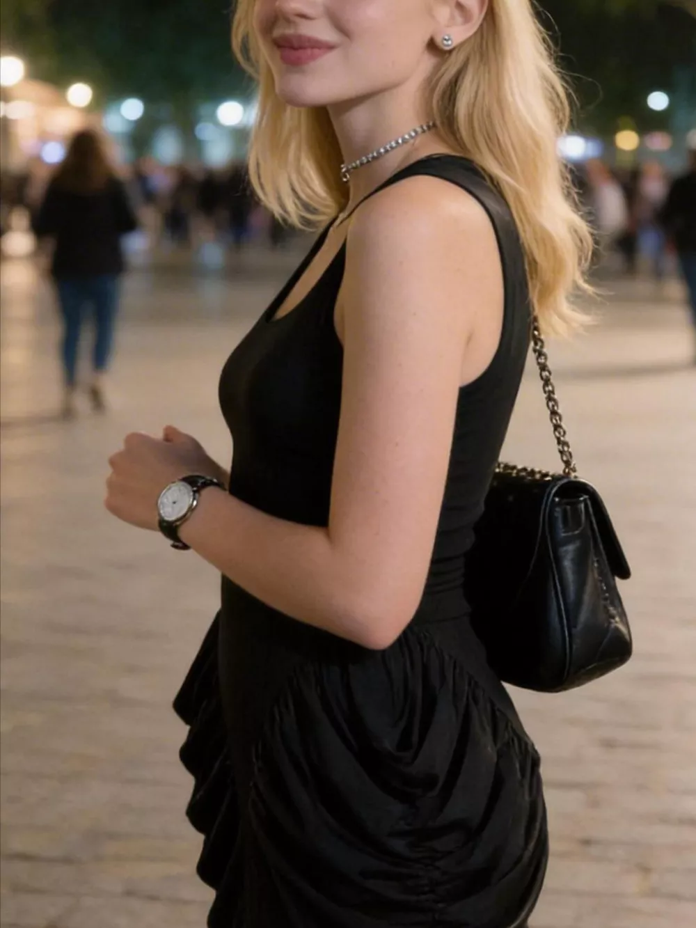 Ruched Detail Slit Midi Dress, image 9