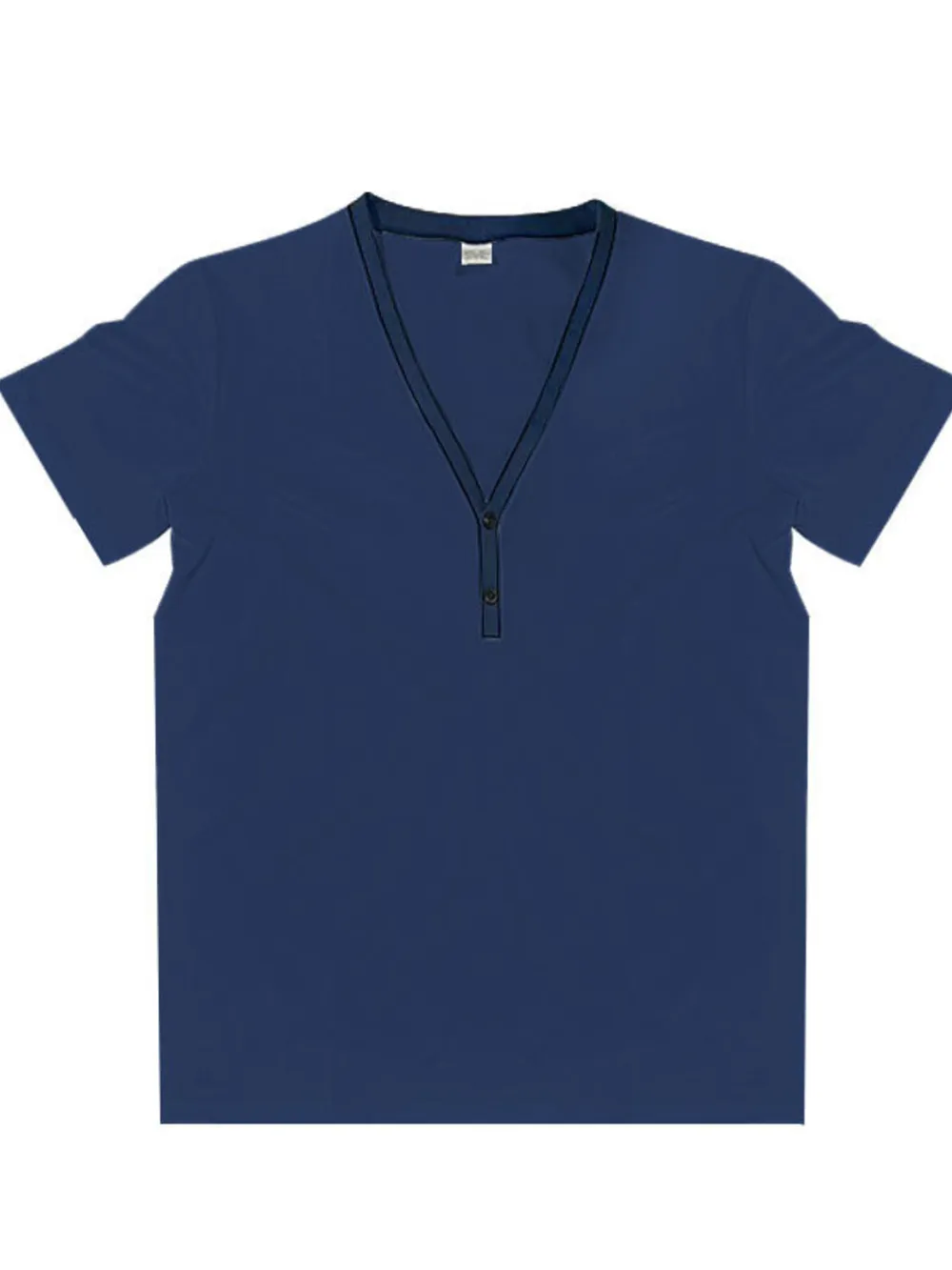 Men's Full Size V-Neck Short Sleeve T-Shirt with Contrast Trim Plus Size, image 6