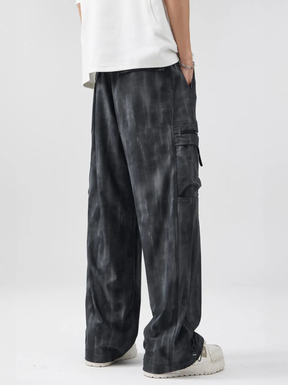 Men's Multi-Pocket Drawstring Cargo Pants, image 3