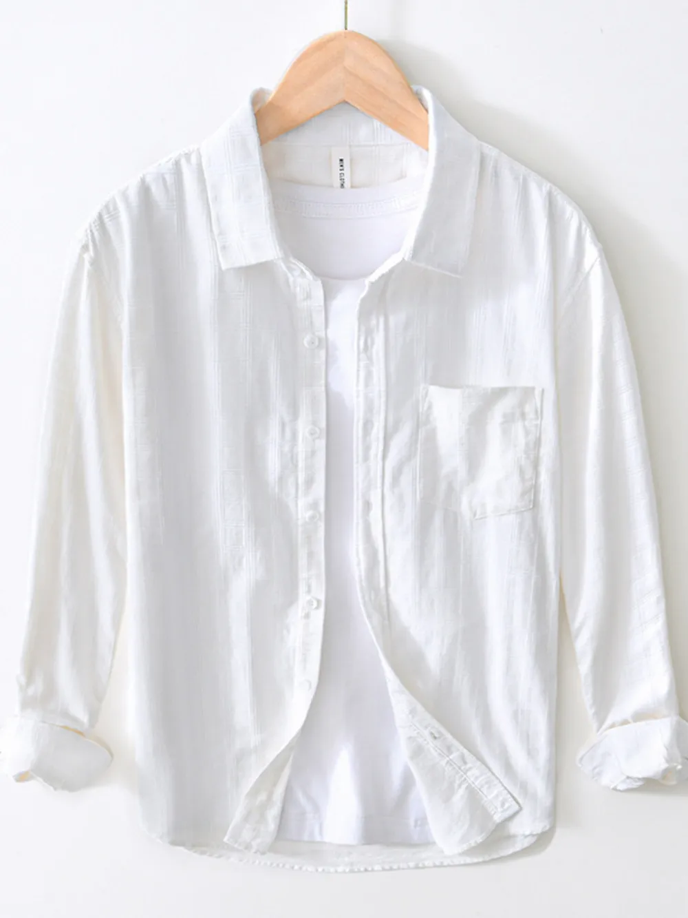 Men's Plus Size Striped Button-Up Shirt, image 14