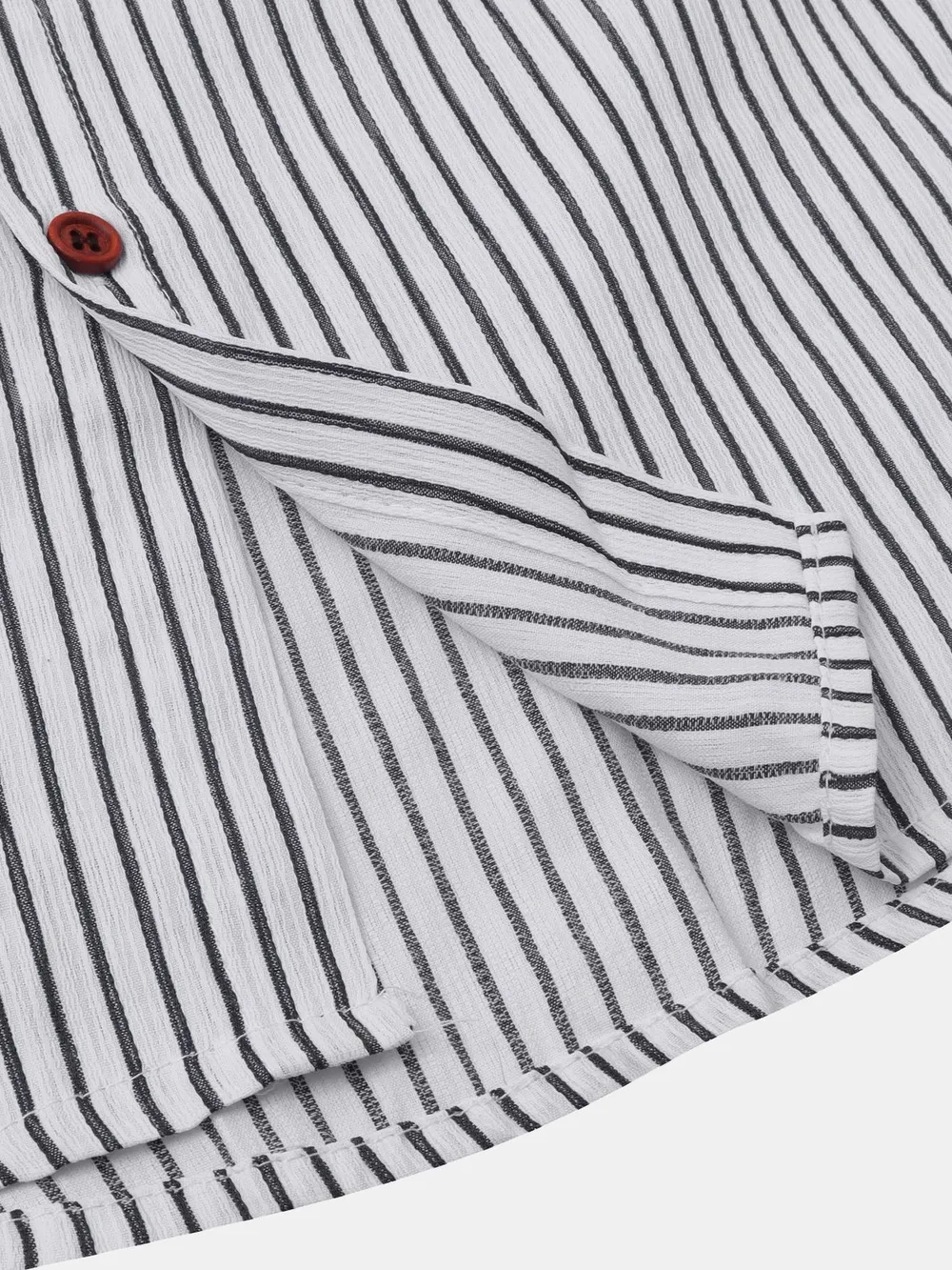 Men's Plus Size Striped Short Sleeve Button-Down Shirt, image 6