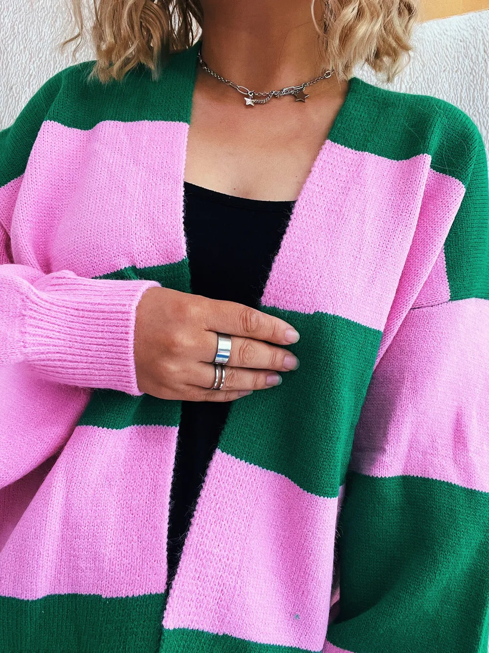 Color Block Open Front Cardigan, image 17