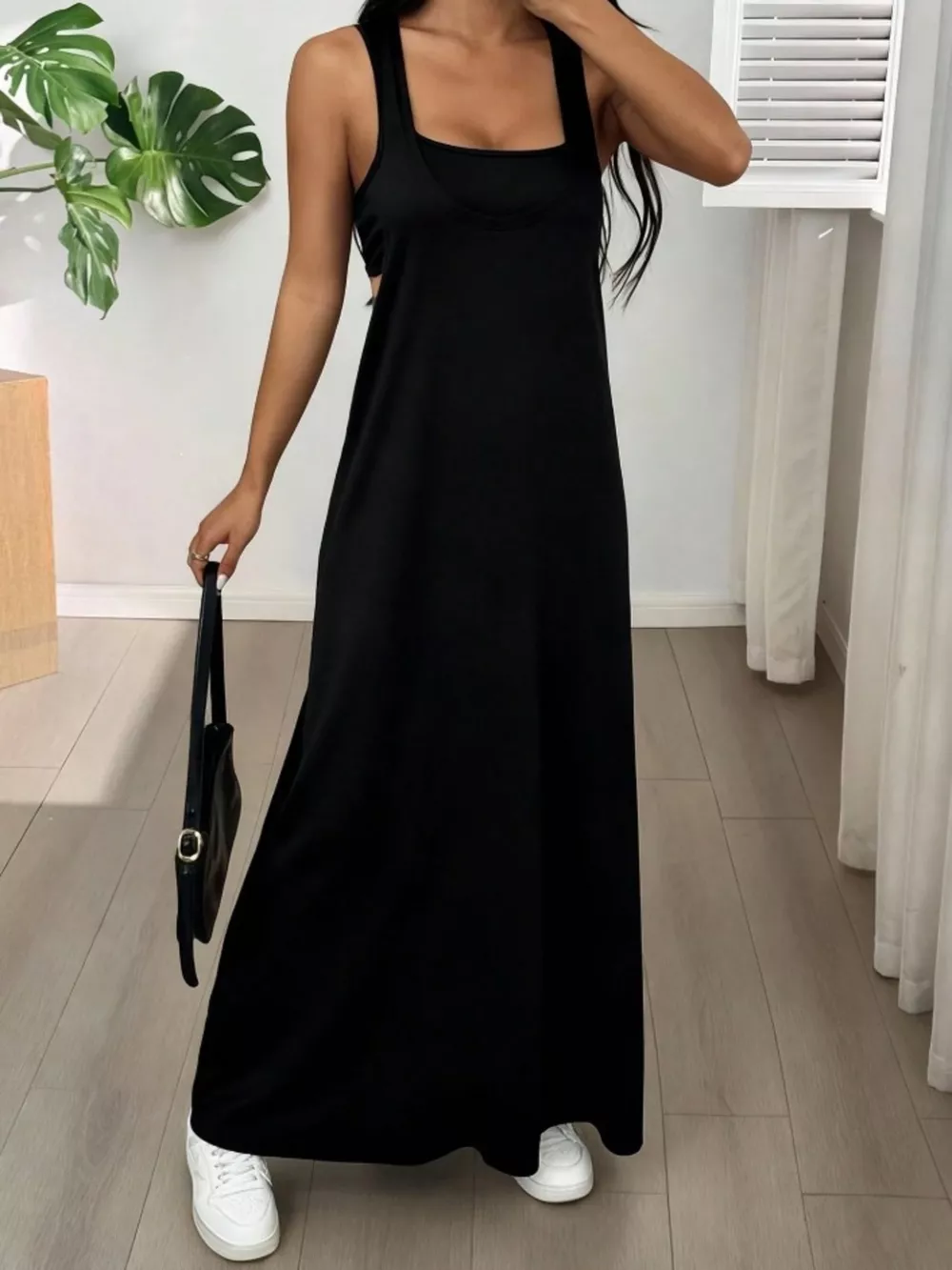 Scoop Neck Cami and Maxi Dress Set, image 9