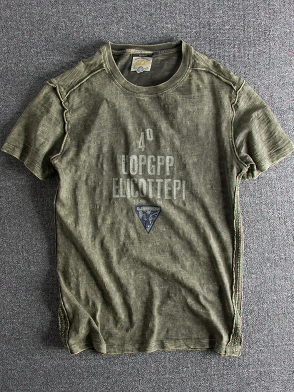 Men's Letter Round Neck Short Sleeve T-Shirt, image 3