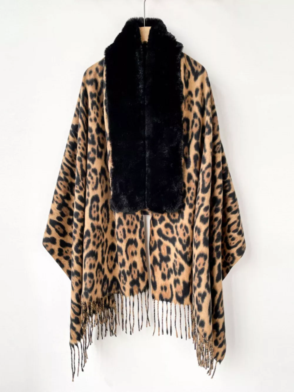 Faux Fur Fringe Scarf Wrap, image 6