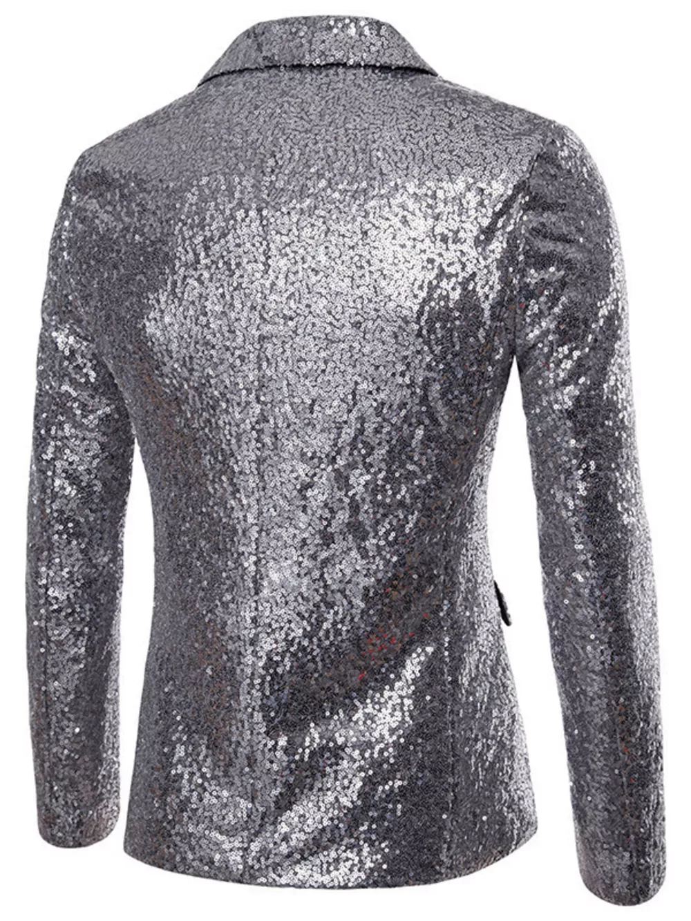 Men's Full Size Sequin One Button Blazer Plus Size, image 13