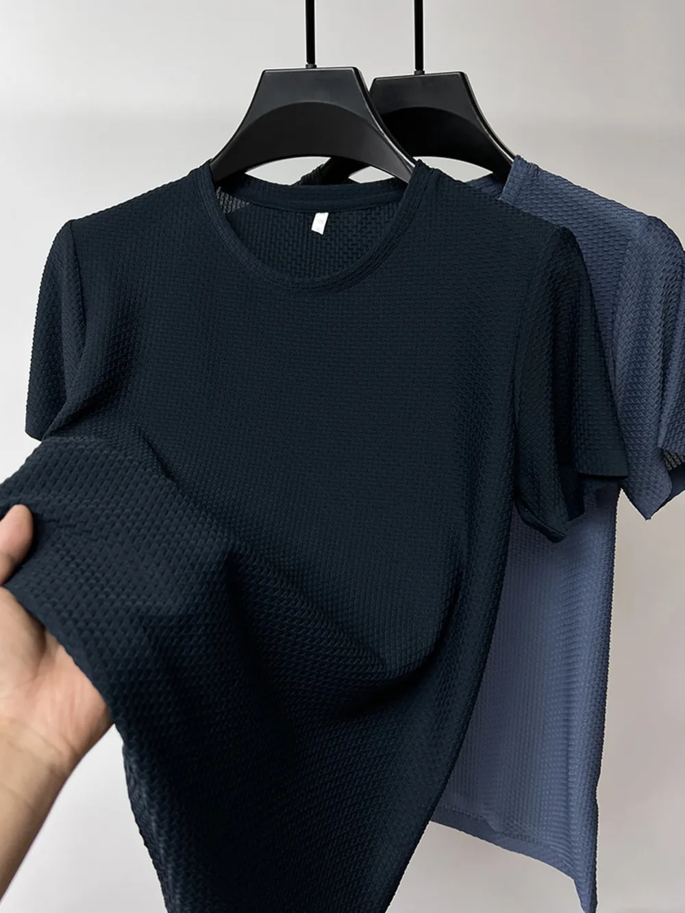 Men's Plus Size Round Neck Short Sleeve T-Shirt, image 4
