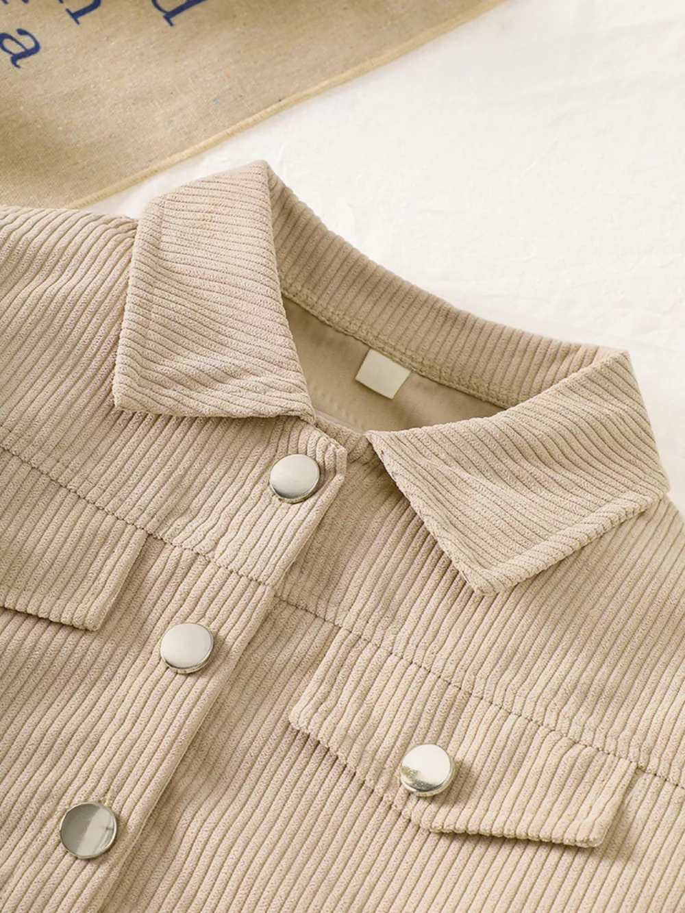 Children's Casual Corduroy Button-Up Jacket, image 3