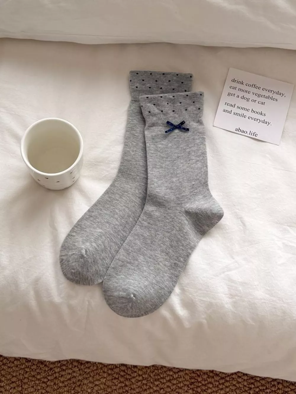 Polka Dot Crew Socks, image 8
