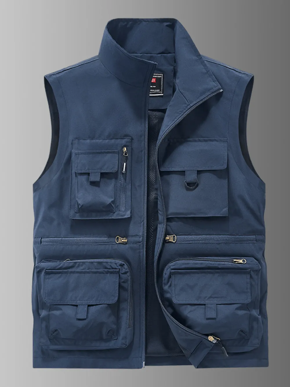 Men's Plus Size Multi-Pocket Outdoor Utility Vest, image 3