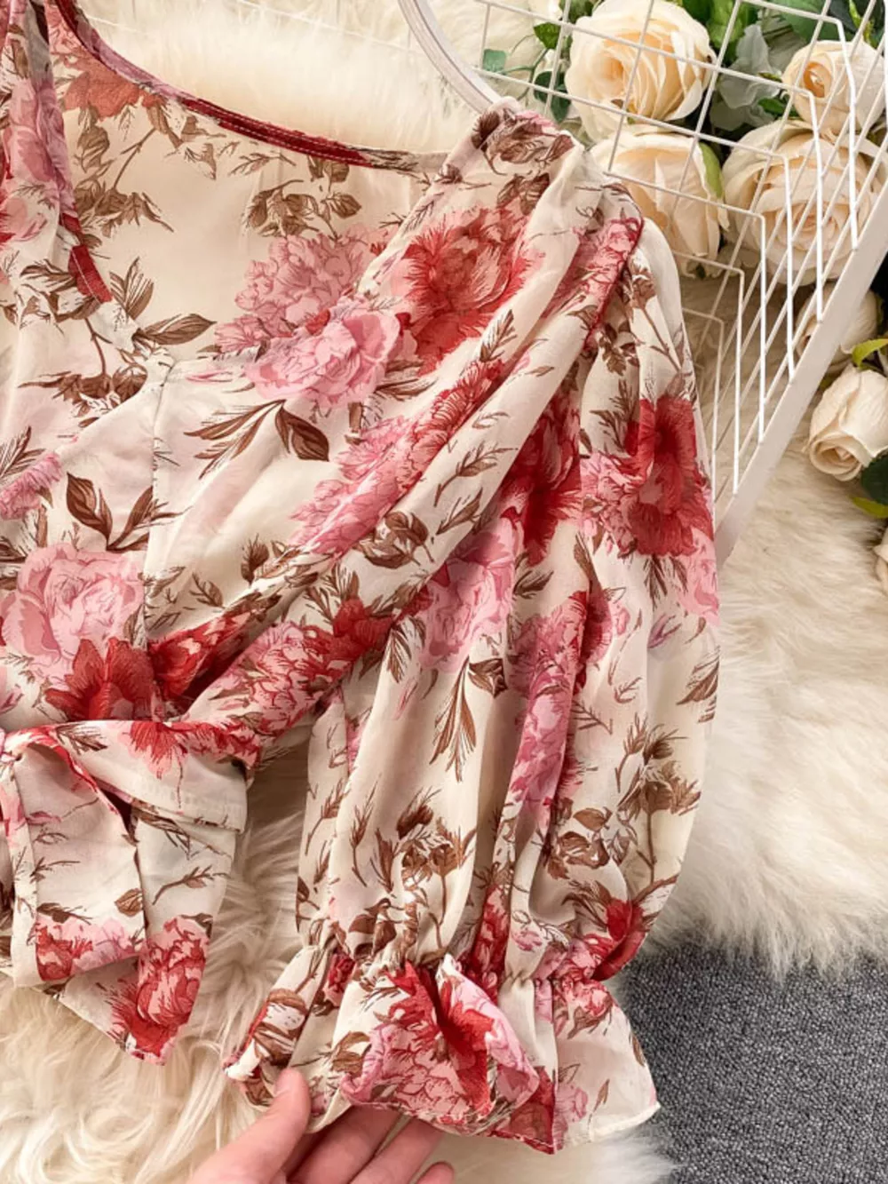 Floral Print Crop Top and Skirt Set, image 14