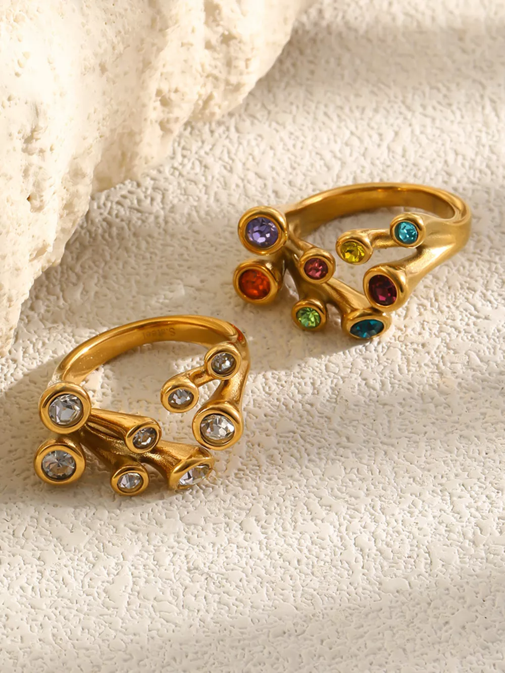 18K Gold-Plated Zircon Ring, image 6