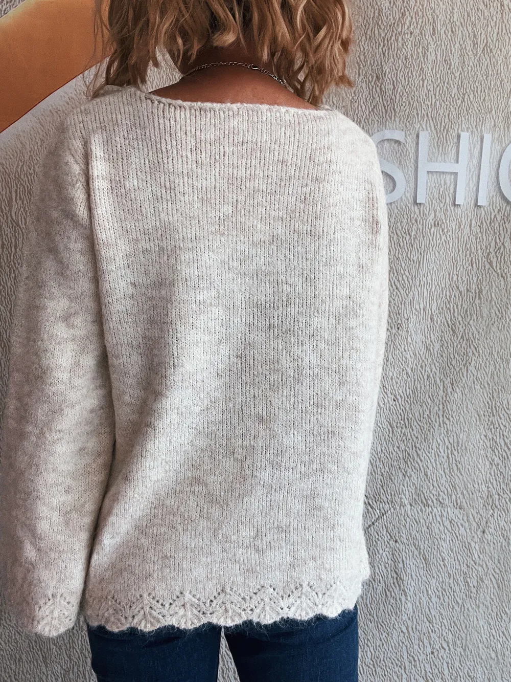 Flower V-Neck Long Sleeve Sweater, image 6