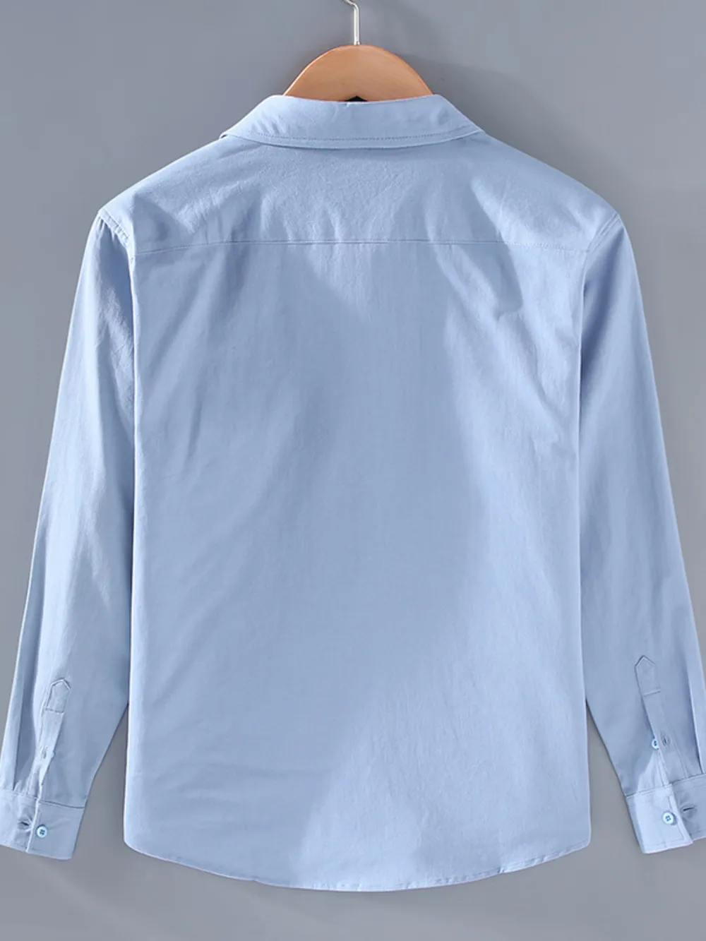 Men's Plus Size Button Up Long Sleeve Shirt, image 3
