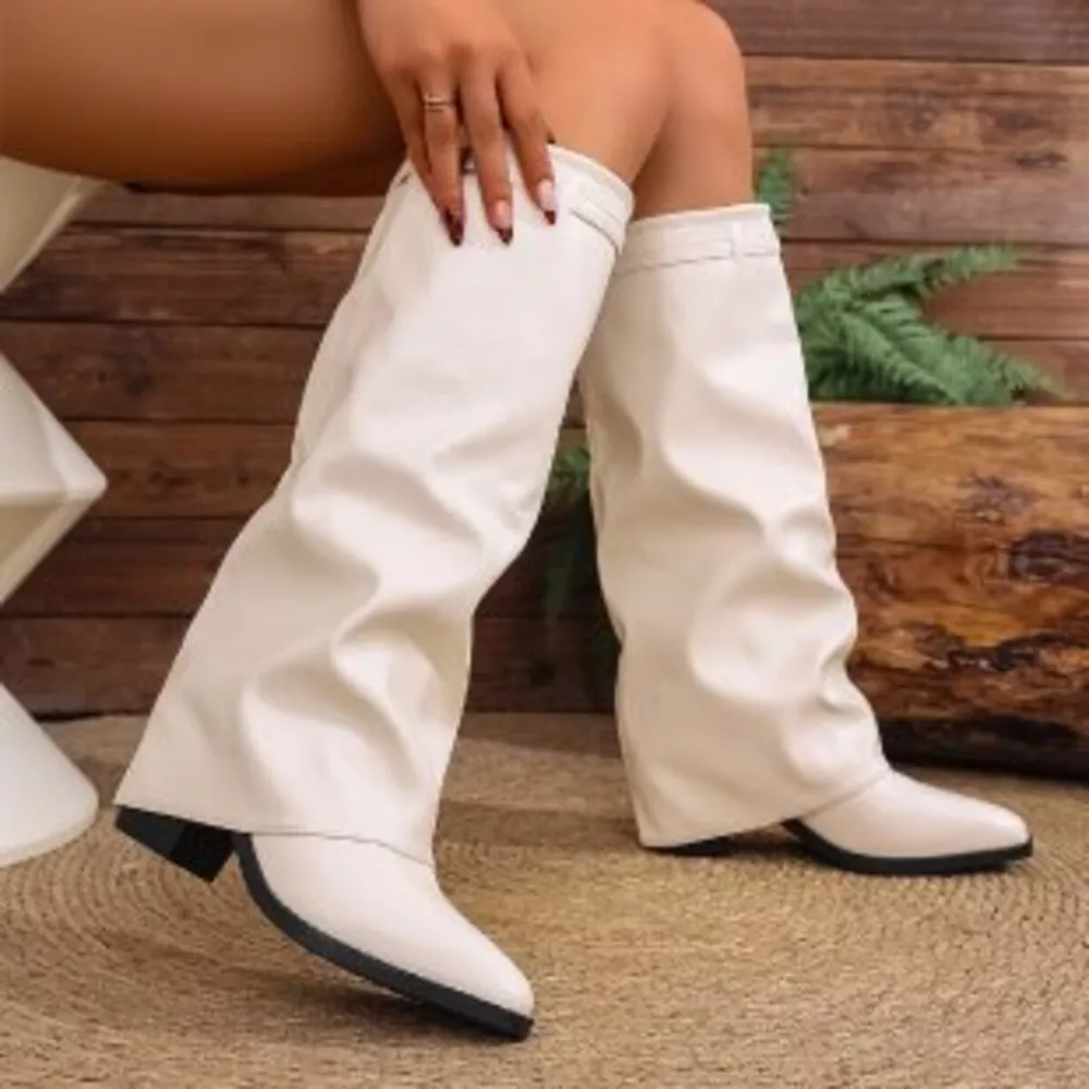 Point Toe Block Heels Boots, image 3